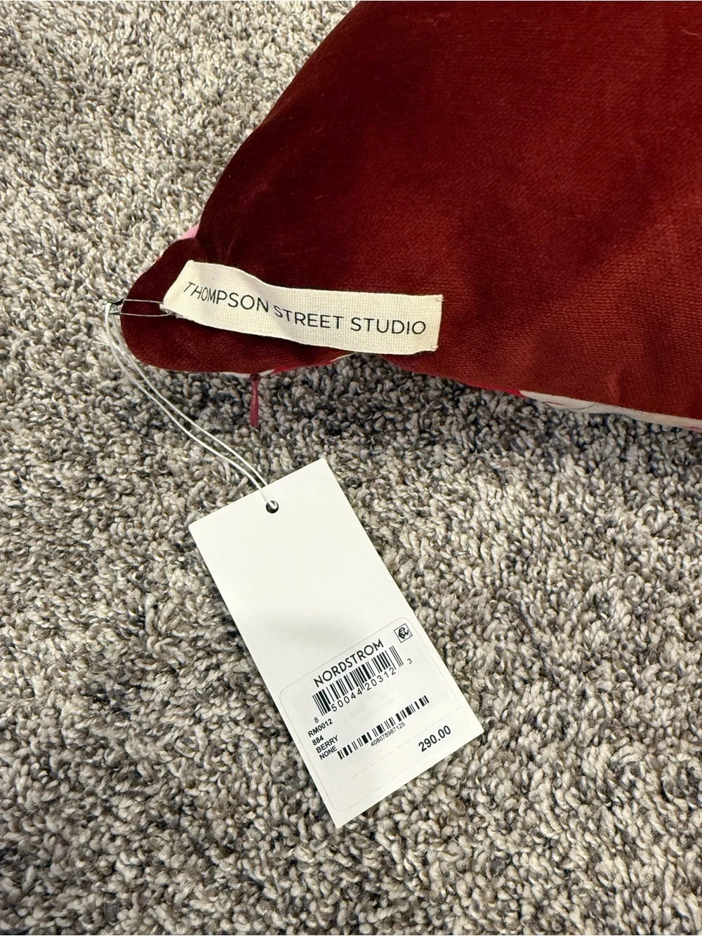 Thompson Street Studio Patchwork Pillow Berry Set of 2 NWT Nordstrom $580